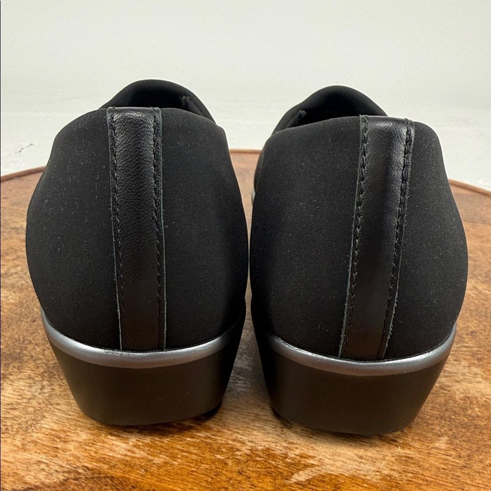 SAS Shoes Wm 9 M Bliss Black Comfort Wedge Slip On Loafer Tripad - Picture 5 of 12